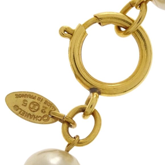Chanel Artificial Pearl Chain Necklace Gold 25 124928 - Picture 2 of 4